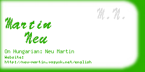 martin neu business card